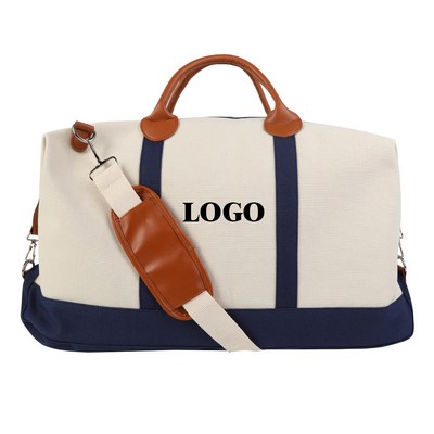 Signature Weekender Cotton Canvas Duffle Bag
